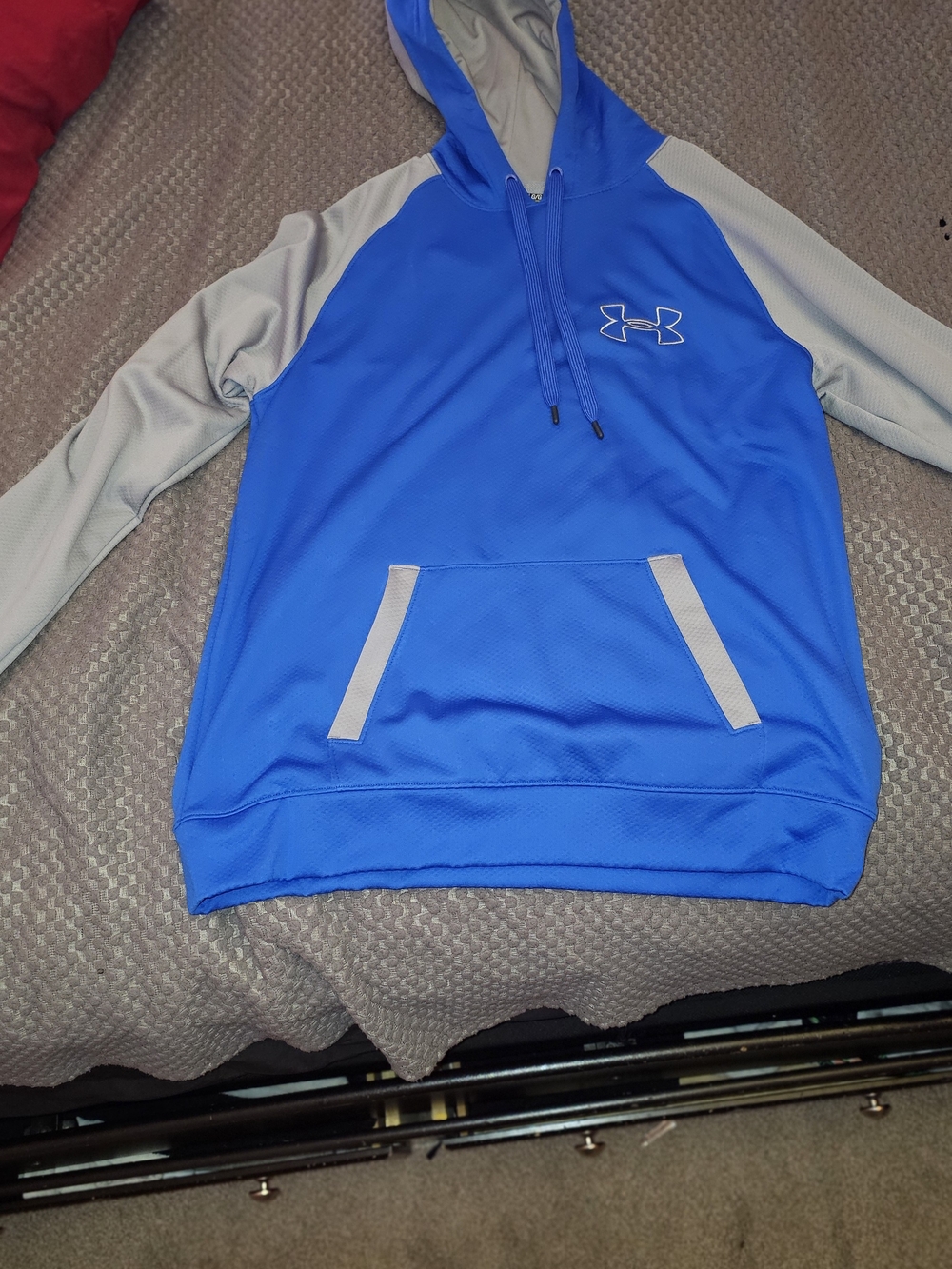 Under Armour Blue and Light Gray Men's Zip-Up Hoodie
